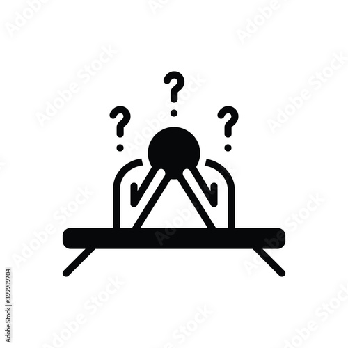 Black solid icon for problem 
