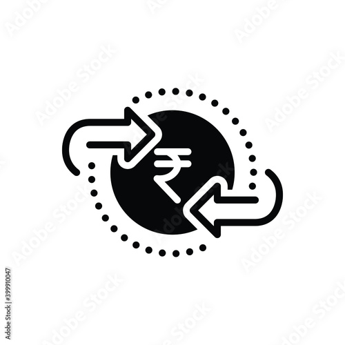 Black solid icon for exchange
