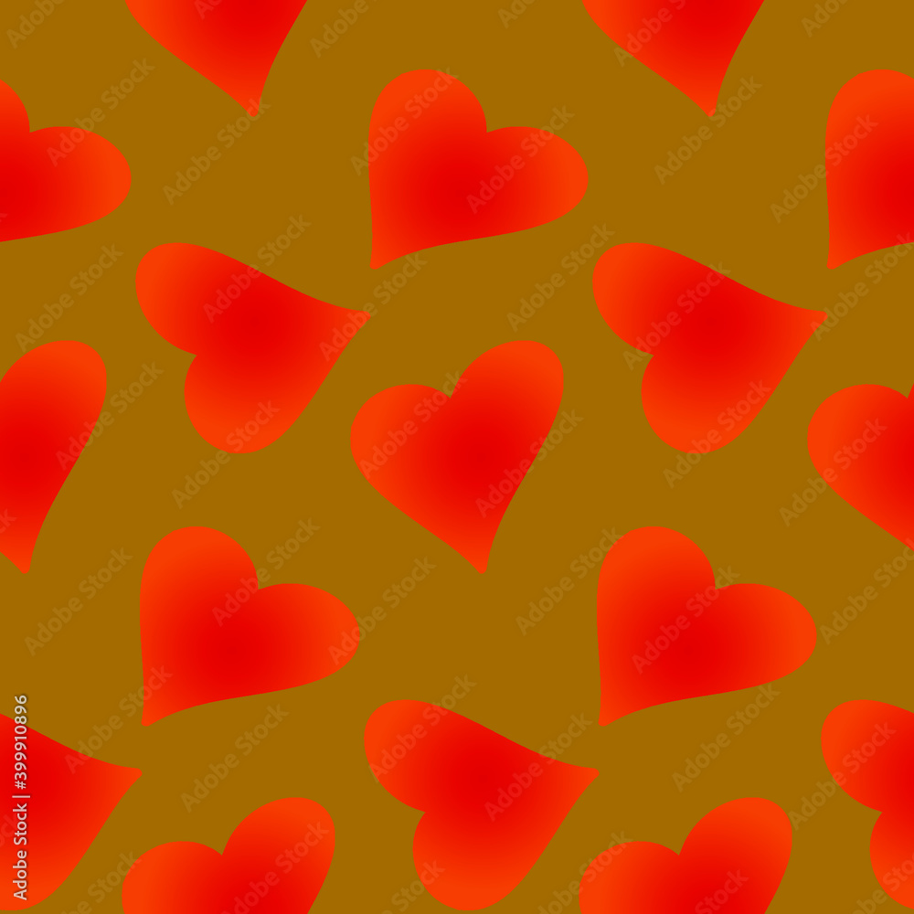 Seamless pattern, vector background, red hearts Seamless pattern, vector background, red hearts