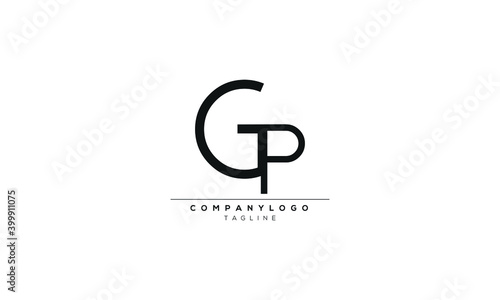gp Abstract initial monogram letter alphabet logo design