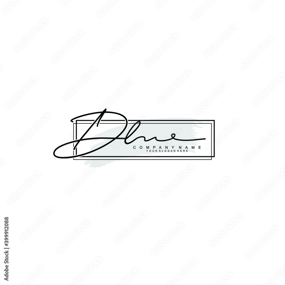 Initial DL Handwriting, Wedding Monogram Logo Design, Modern Minimalistic and Floral templates for Invitation cards	
