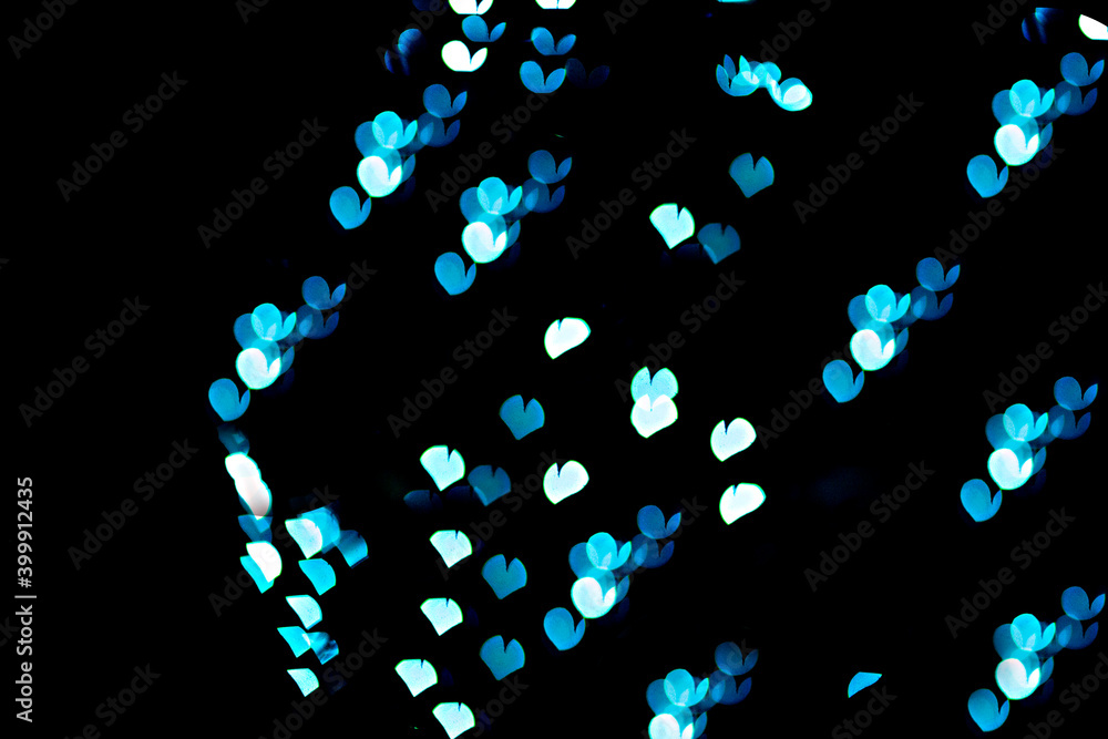 bokeh of light in the form of bright colored hearts bokeh of light in the form of bright colored hearts