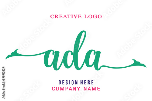 ADA lettering logo is simple, easy to understand and authoritative