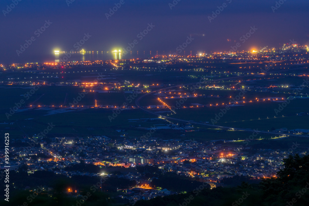 Fototapeta premium 城岱牧場からの函館裏夜景