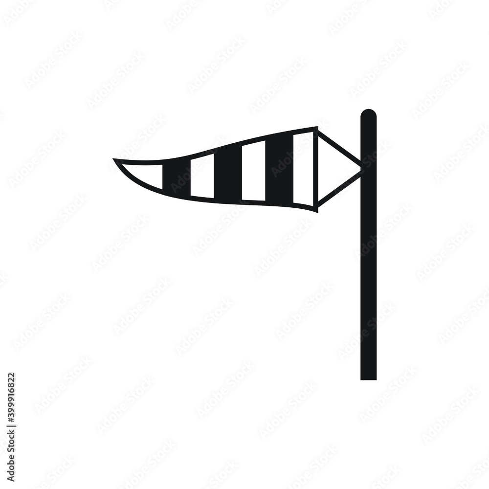 Cone meteorology windsock icon design. vector illustration Cone meteorology windsock icon design. vector illustration