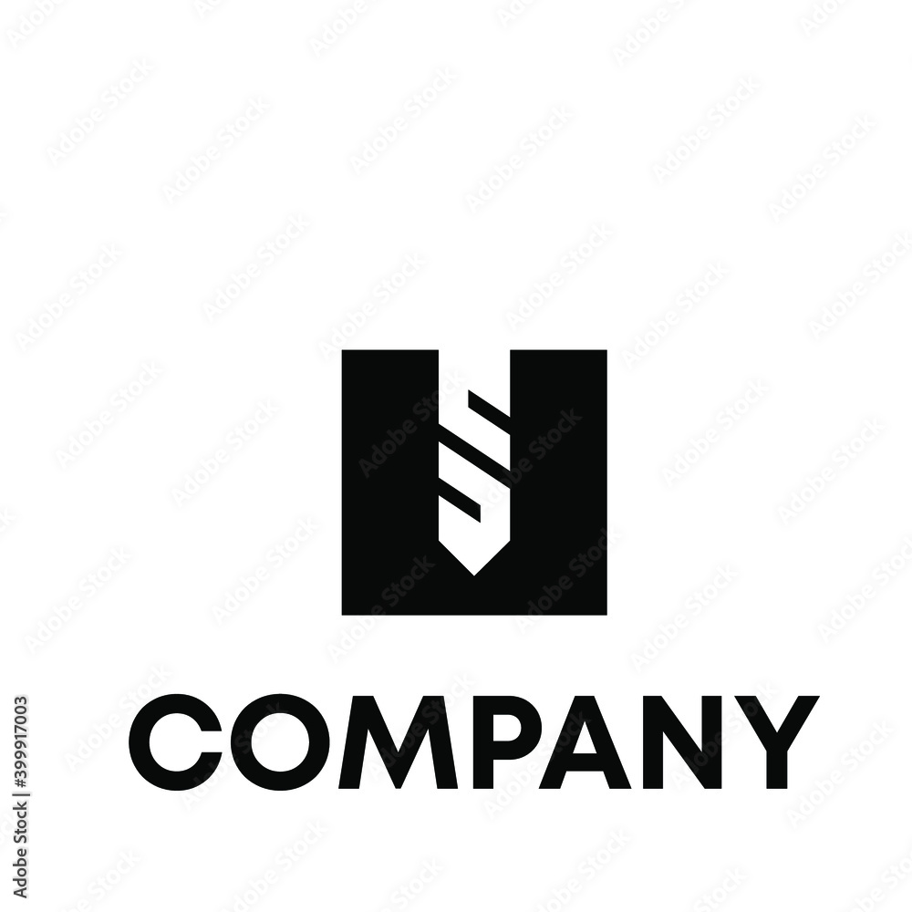 Fototapeta premium drill black logo design
