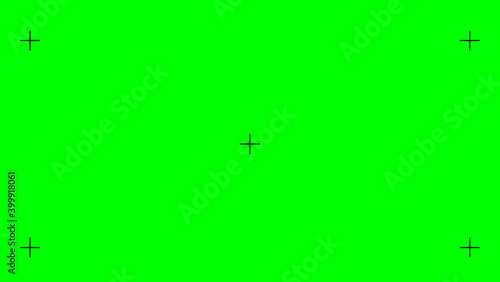 green screen, chromakey background. VFX motion tracking markers. chroma key background for keying, motion graphic and video effects.