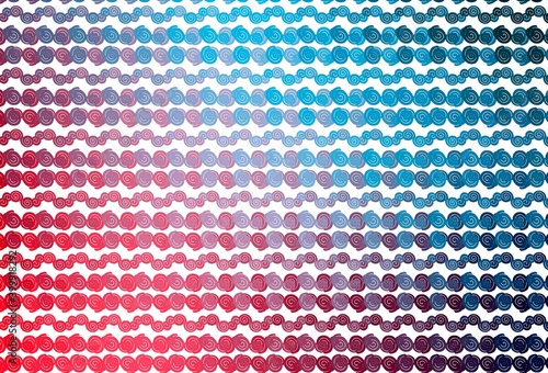 Light Blue, Red vector pattern with bubble shapes.