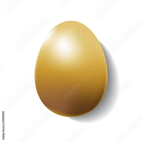Single vector golden egg.