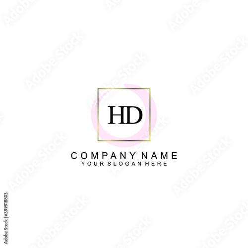 Initial HD Handwriting, Wedding Monogram Logo Design, Modern Minimalistic and Floral templates for Invitation cards 