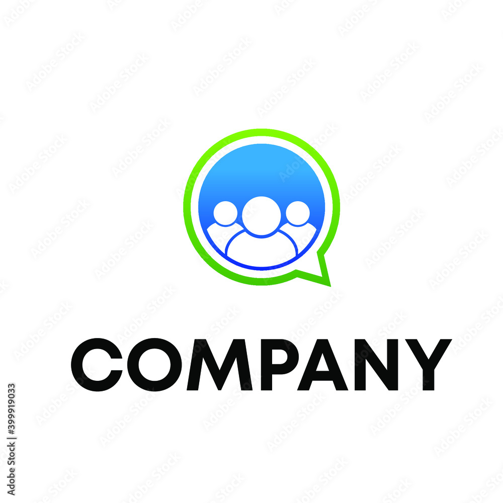 People Chat logo design People Chat logo design