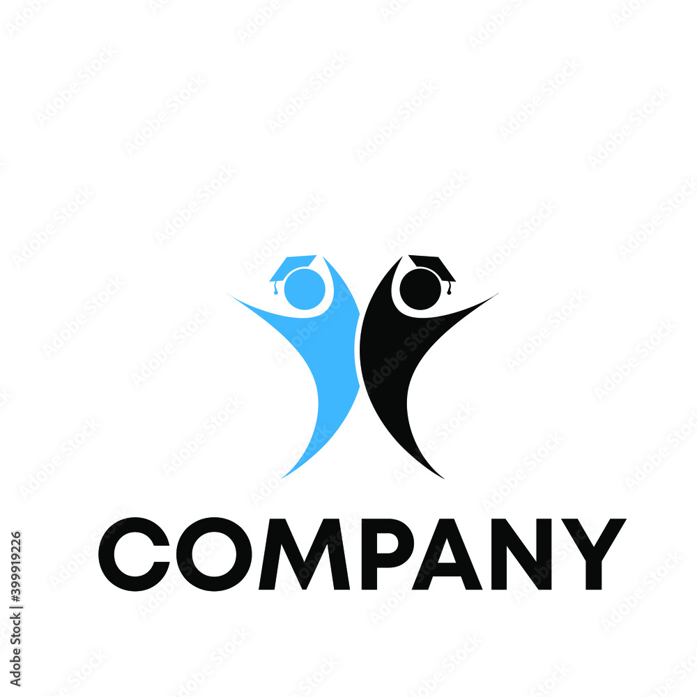 Obraz premium people education logo