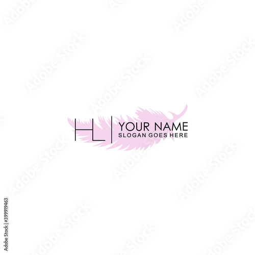 Initial HL Handwriting, Wedding Monogram Logo Design, Modern Minimalistic and Floral templates for Invitation cards   © LAURIS