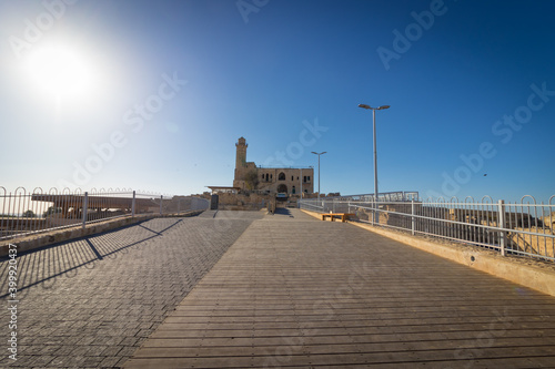 jerusalem-israel. 10-12-2020. The building of the tomb of the prophet Samuel, a view from the entrance to the park photo