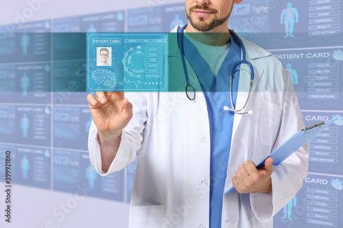 Doctor choosing electronic ...