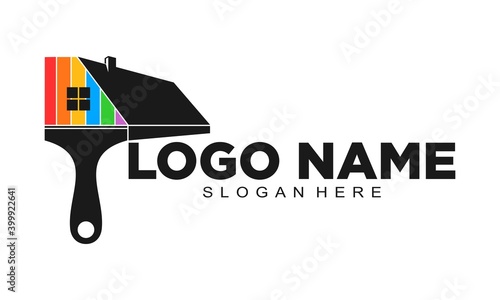 House painting illustration vector logo