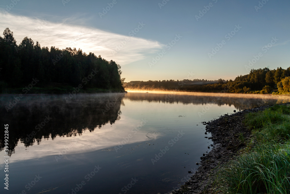 Fototapeta premium Sunrise over the lake