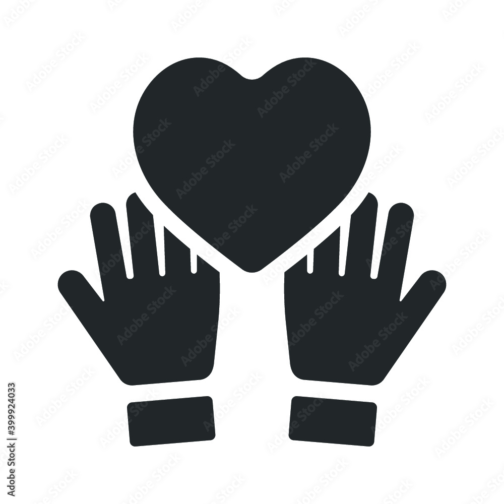 Charity Hand Icon Charity Hand Icon