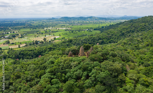 The wat Banan Temple ruins south of the city Battambang in Cambodia