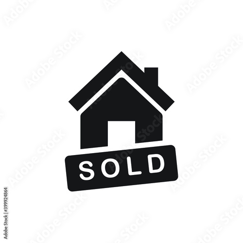 Sold house icon design. vector illustration