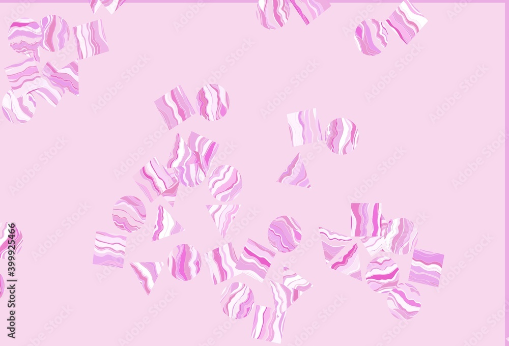 Light Pink vector pattern in polygonal style with circles. Light Pink vector pattern in polygonal style with circles.
