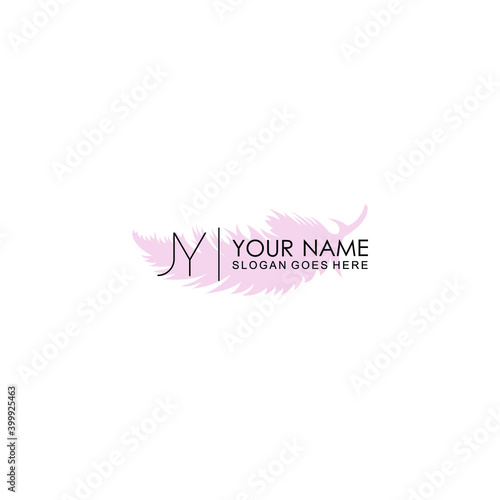 Initial JY Handwriting, Wedding Monogram Logo Design, Modern Minimalistic and Floral templates for Invitation cards   © LAURIS