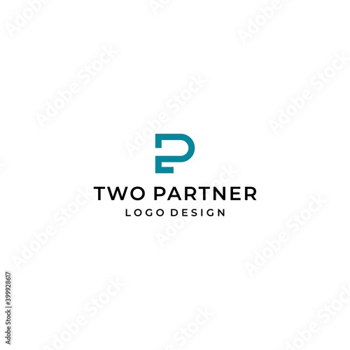 Modern, clean and original logo about the number 2 and the letter P on a white background.
EPS10, Vector. photo