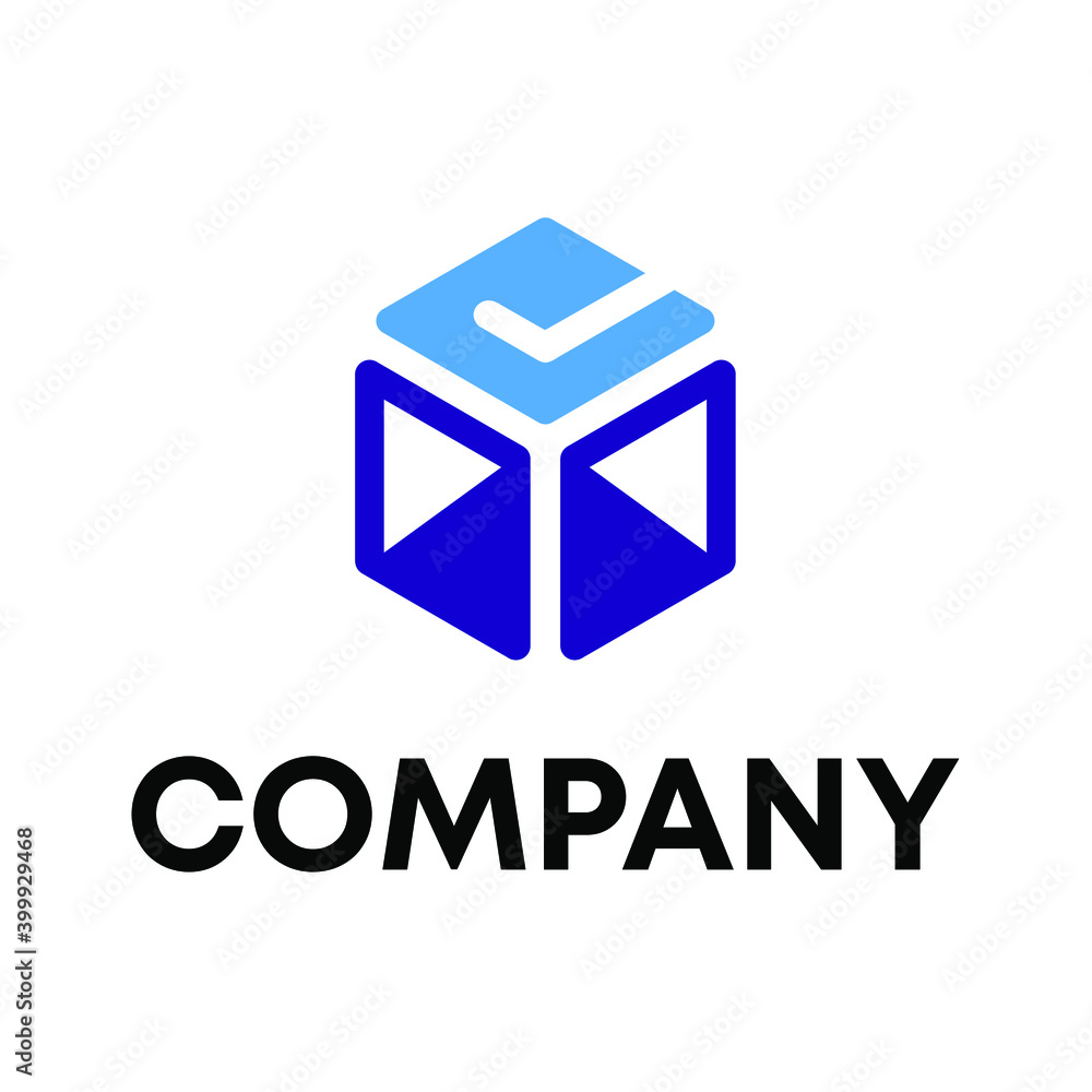 Fototapeta premium box check logo design