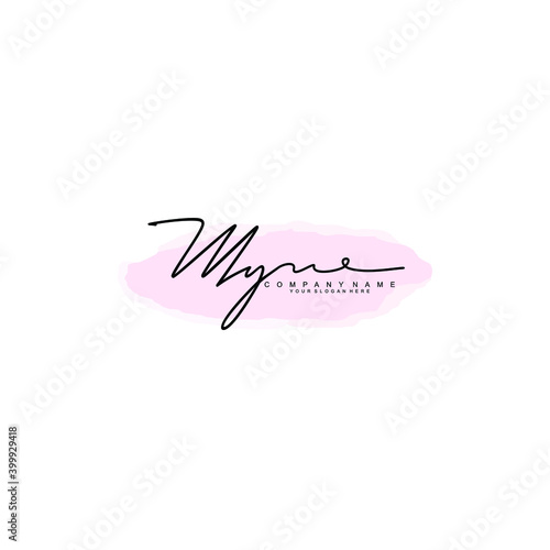 Initial MY Handwriting, Wedding Monogram Logo Design, Modern Minimalistic and Floral templates for Invitation cards 