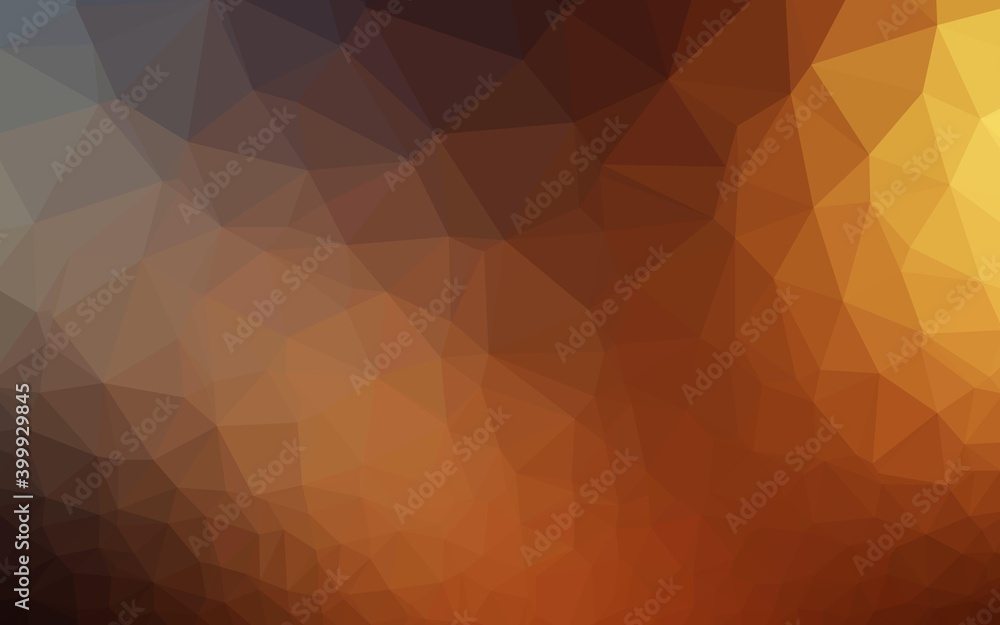 Dark Orange vector polygonal pattern.