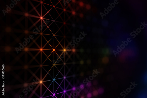 abstract colorful plexus background, technology digital connect line background 3d render 