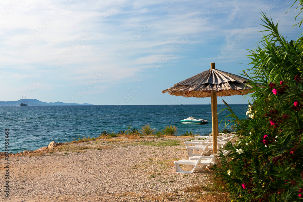Fototapeta premium beach with umbrellas