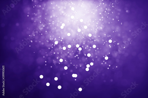 Wallpaper Mural Abstract blue blurred bokeh light on dark background. New Year holiday card template. Magic falling snow backdrop. Torontodigital.ca