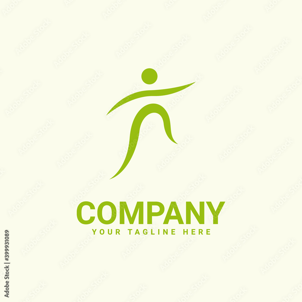 healthy lifestyle logo design, with jumping people icon healthy lifestyle logo design, with jumping people icon