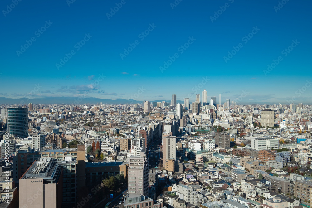 Obraz premium 【東京都】文京区シビックセンターより新宿・池袋方面【2020冬】