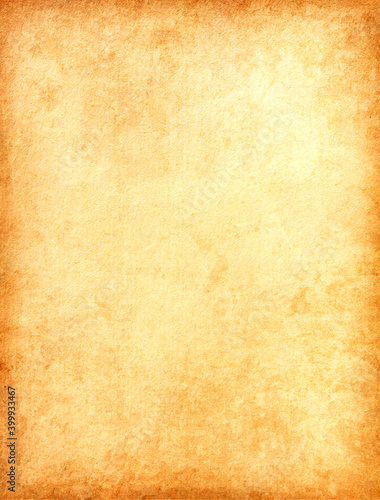 Old vintage yellowed and stained paper texture