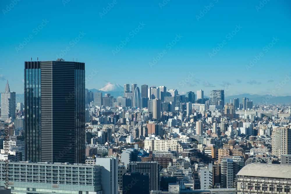 【東京都】文京区シビックセンターより新宿・池袋方面【2020冬】