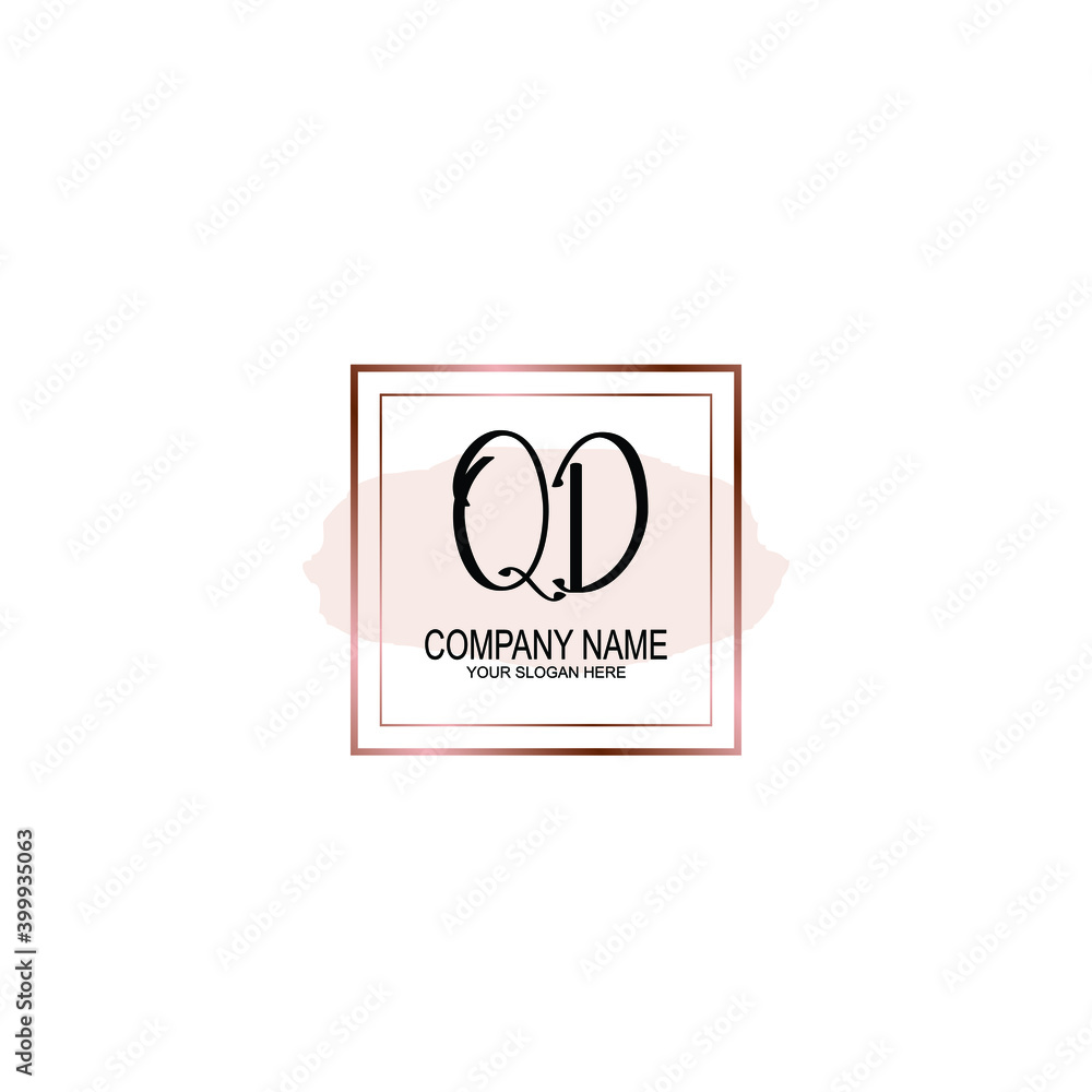 Initial QD Handwriting, Wedding Monogram Logo Design, Modern Minimalistic and Floral templates for Invitation cards
Initial QD Handwriting, Wedding Monogram Logo Design, Modern Minimalistic and Floral templates for Invitation cards