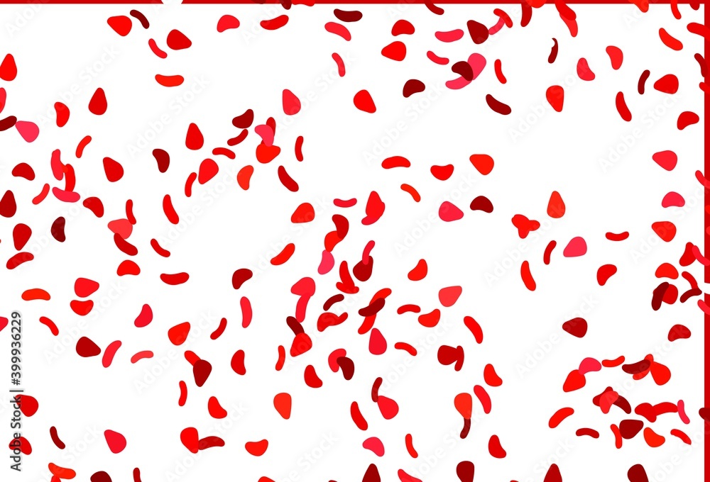 Light Red vector pattern with chaotic shapes. Light Red vector pattern with chaotic shapes.