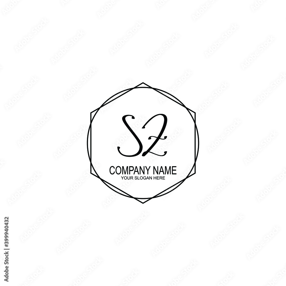 Initial SZ Handwriting, Wedding Monogram Logo Design, Modern Minimalistic and Floral templates for Invitation cards
Initial SZ Handwriting, Wedding Monogram Logo Design, Modern Minimalistic and Floral templates for Invitation cards