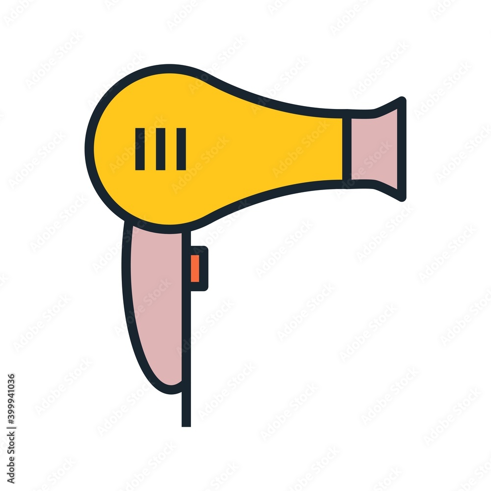 Hair dryer icon. Beauty salon design over white background vector illustration. Hair dryer icon. Beauty salon design over white background vector illustration.