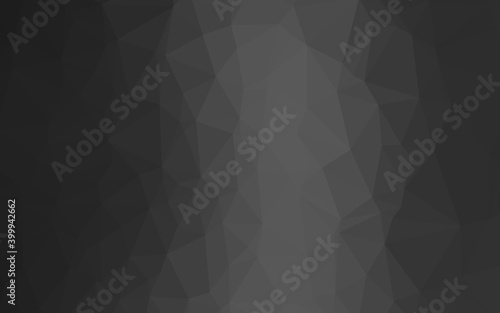 Dark Silver, Gray vector shining triangular pattern.