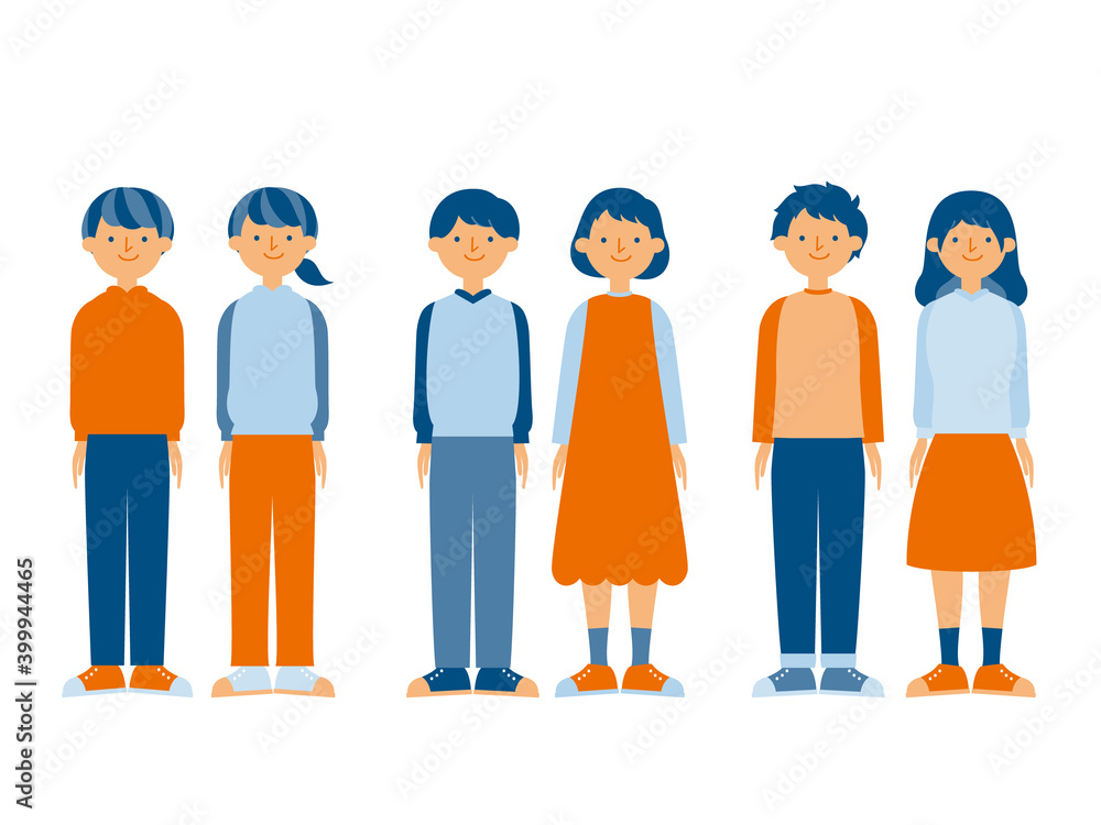 子供たちのイラスト (シンプルカラー) 子供たちのイラスト (シンプルカラー)