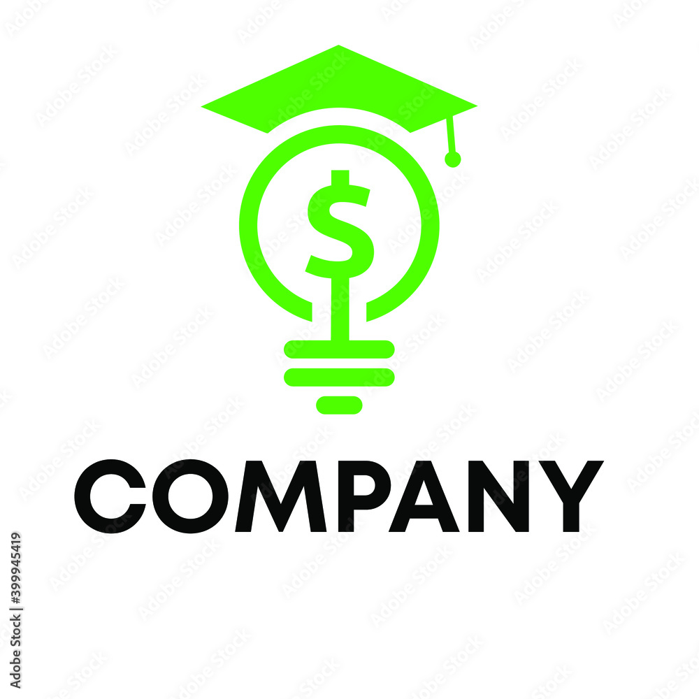 dollar sign with education logo design dollar sign with education logo design
