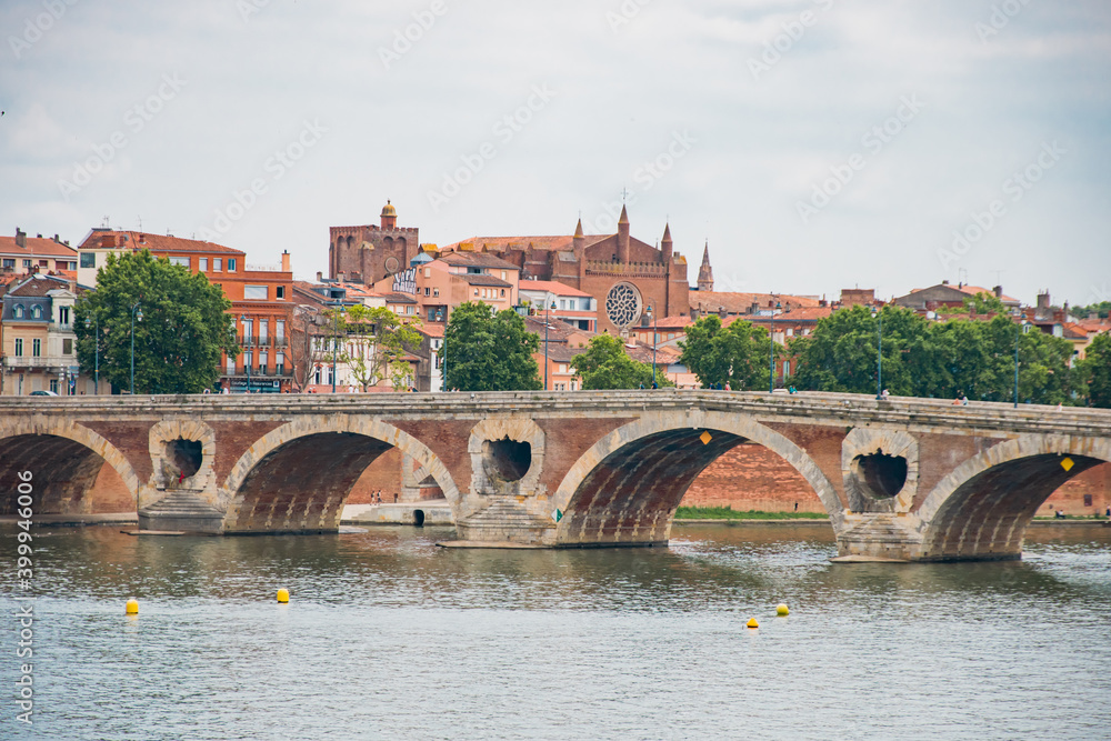 Bridge and river in Toulouse Bridge and river in Toulouse