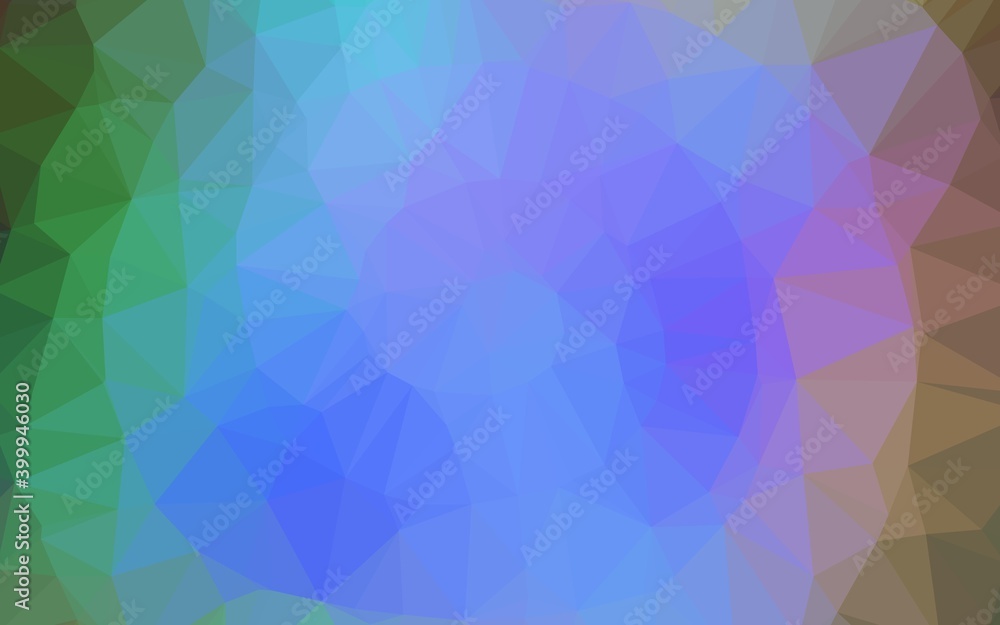 Fototapeta premium Light Multicolor, Rainbow vector low poly texture.