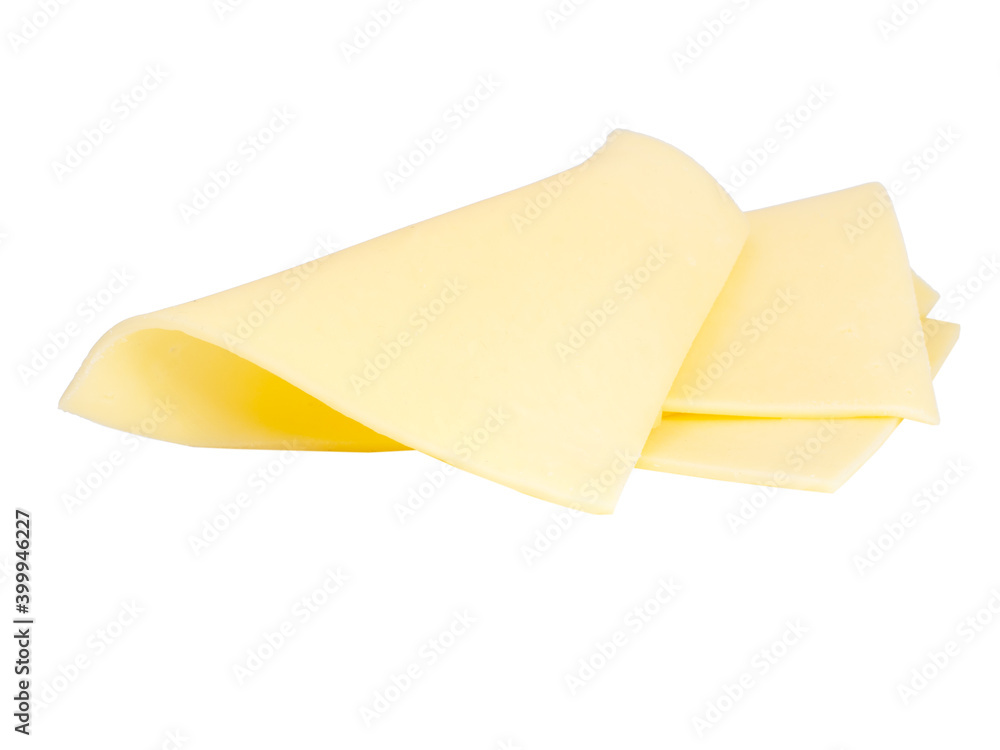 Tasty cheese slice appetizer isolated on the white Tasty cheese slice appetizer isolated on the white