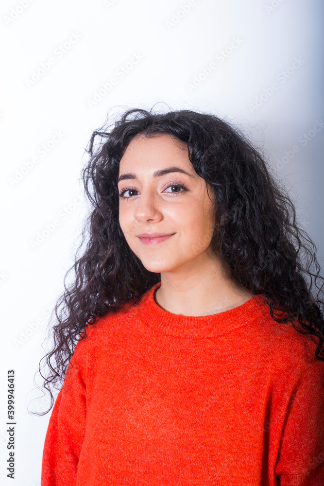 Beautiful woman on white background Beautiful woman on white background
