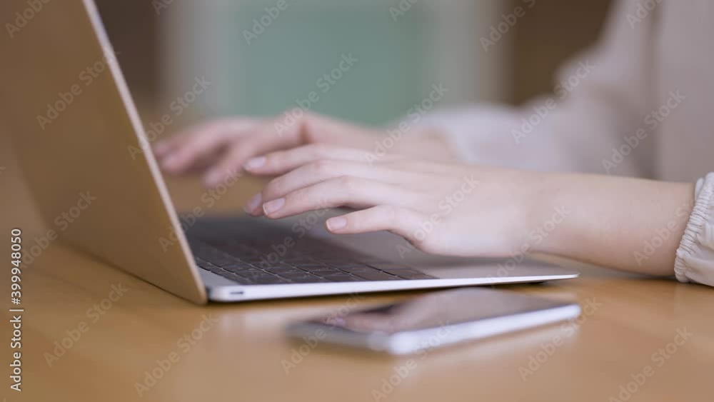 ラップトップを使う若い女性 ラップトップを使う若い女性