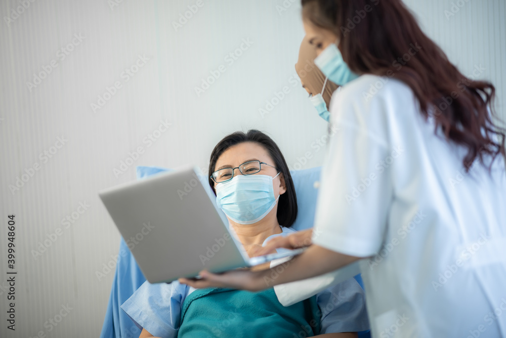 senior woman patient and young woman doctor, friendly doctor encouragement, empathy and support following a medical examination. Trust and medical ethics concept senior woman patient and young woman doctor, friendly doctor encouragement, empathy and support following a medical examination. Trust and medical ethics concept